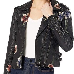 Floral Leather Jacket
